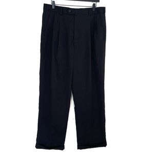 📍 Geoffrey Beene Pleated Dress Pants Black 36/30
